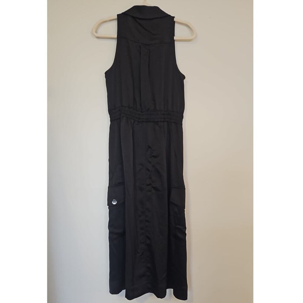 Ramy Brook Nikia Black Sleeveless Midi Dress Pockets - Picture 5 of 6
